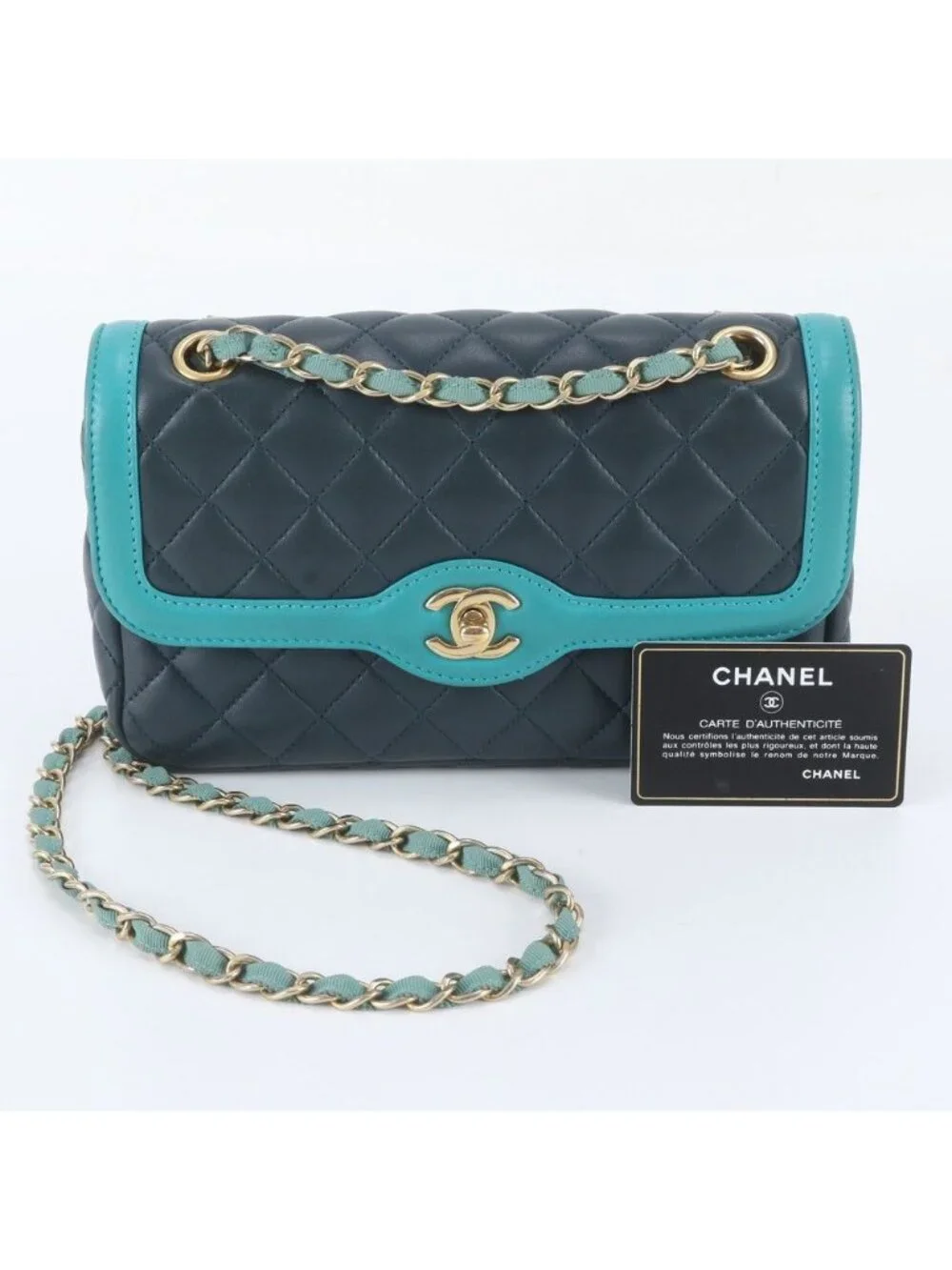 Chanel Card Quilted Leather 2-Way Shoulder Bag